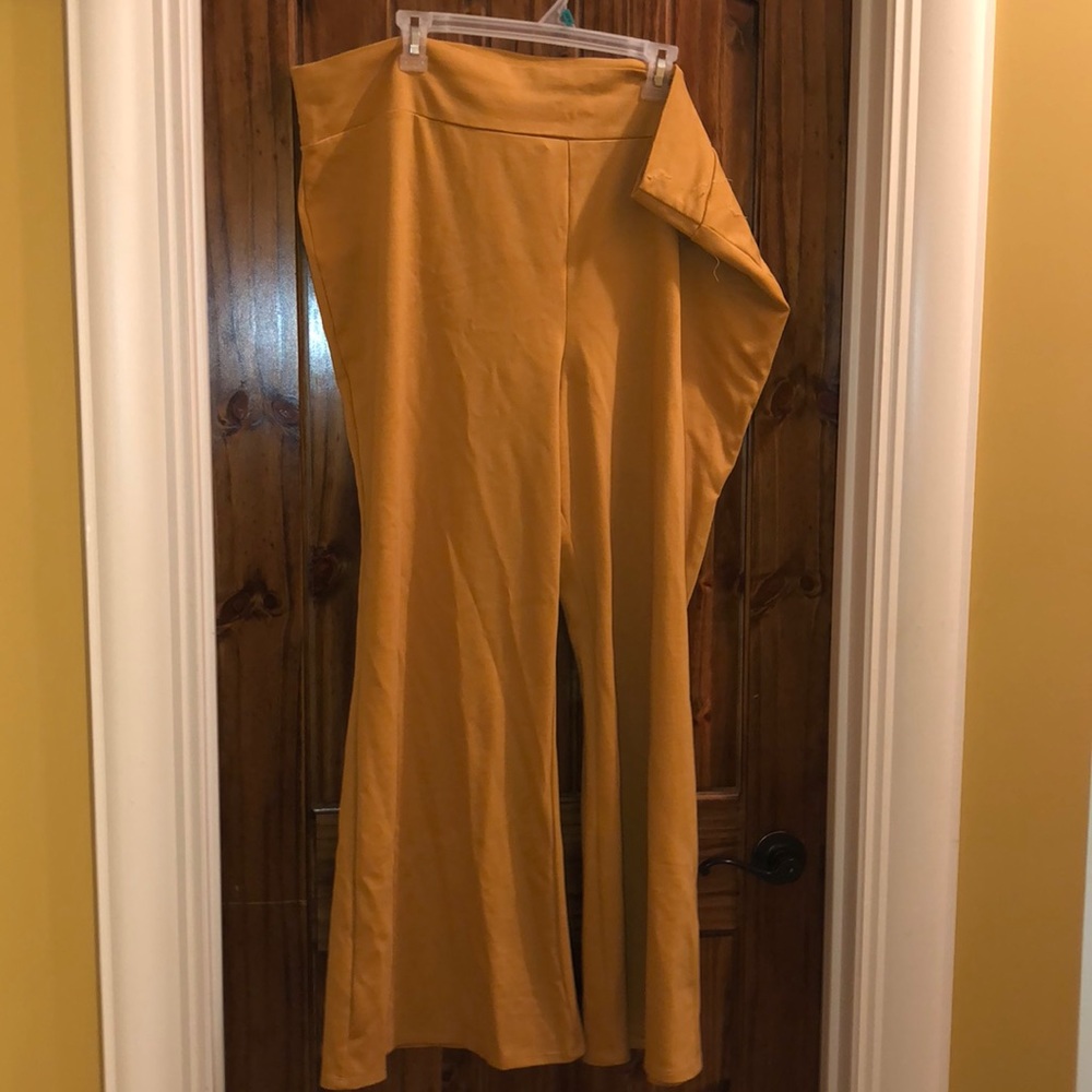 Very Wide Leg Gold Pants